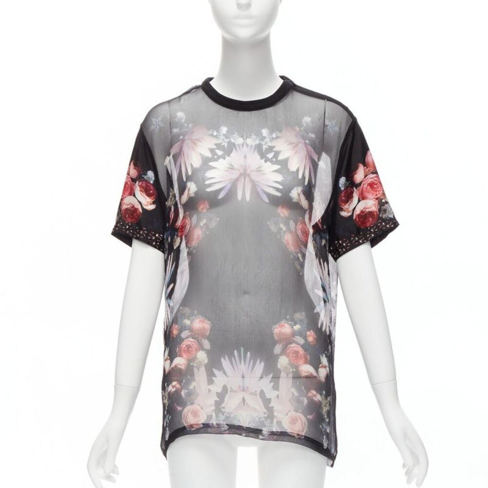 Givenchy Floral Sheer Goth Tshirt